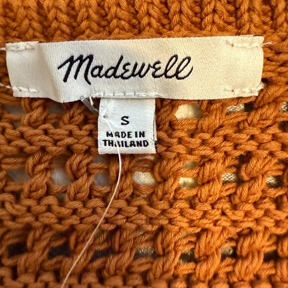 Madewell Women's Crocheted Amber Colored Tank Top‎ Size S NEW - Picture 3 of 8
